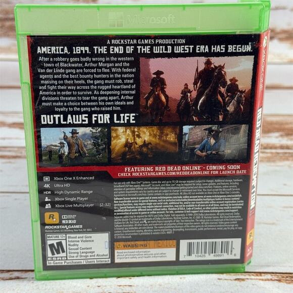 Red Dead Redemption 2 Xbox One 2018 Action Adventure Game M Rating - Picture 4 of 5